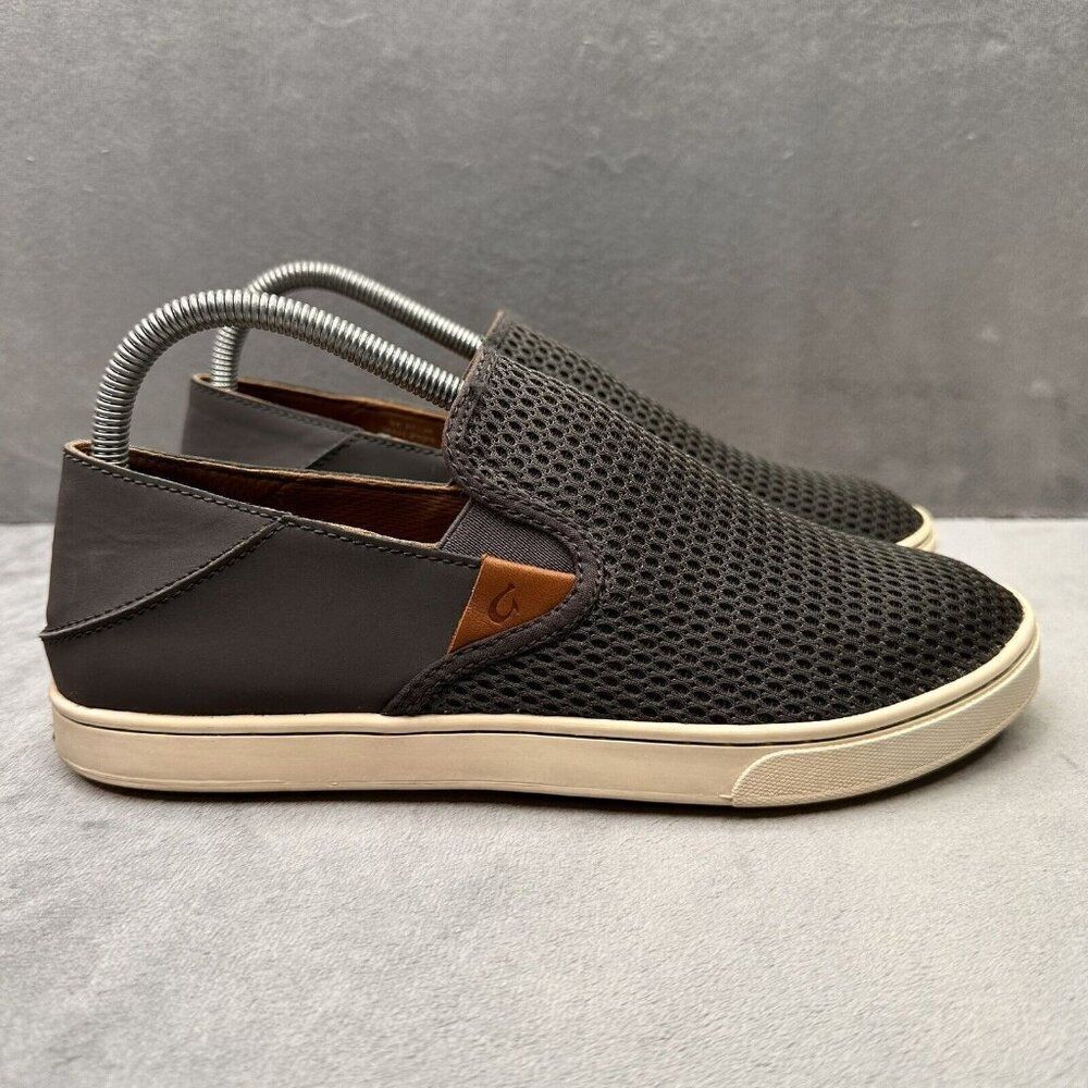 Olu'Kai Pehuea Womens Size 9 Shoes Gray Slip-On Comfort Casual Low Top Sneakers